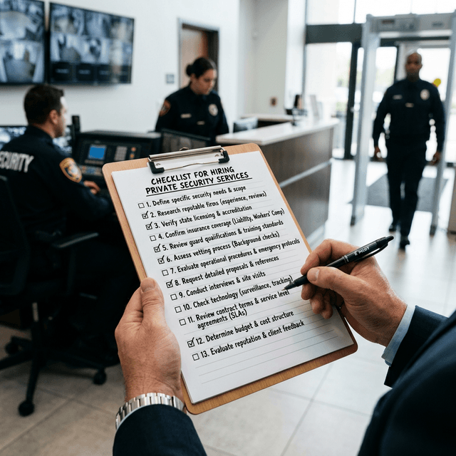 Checklist definitivo para contratar seguridad privada en México